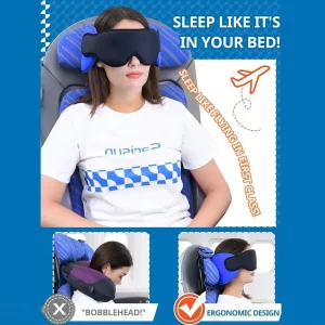 3D Blackout Sleep Mask & Travel Pillow Set