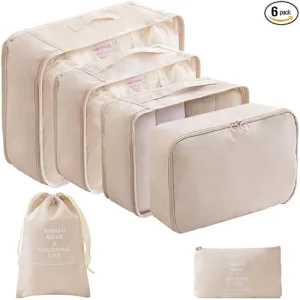 6-Piece Travel Packing Cube Set