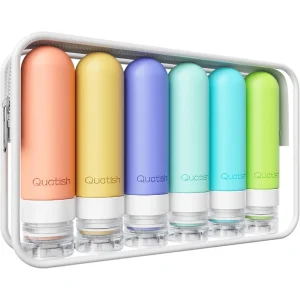6-Pack 3 oz Silicone Travel Bottles
