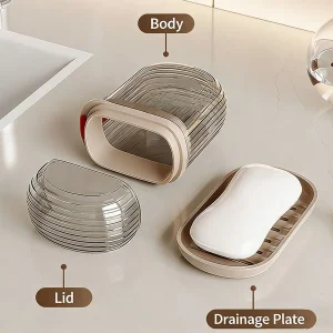 Portable Travel Soap Box with Drain Tray