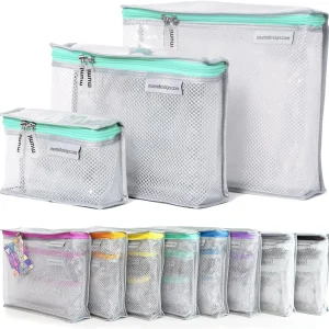 3-Piece Clear Travel Toiletry Bag Set