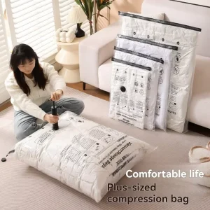 8-Pack Vacuum Compression Travel Bags with Pump