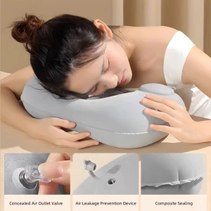 Inflatable U-Shaped Travel Neck Pillow